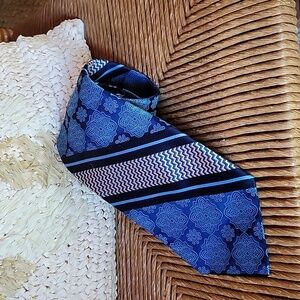 Givenchy Gentleman Paris, vintage blue/gold necktie